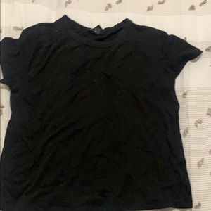 Black tee-shirt with rose on the sleeve